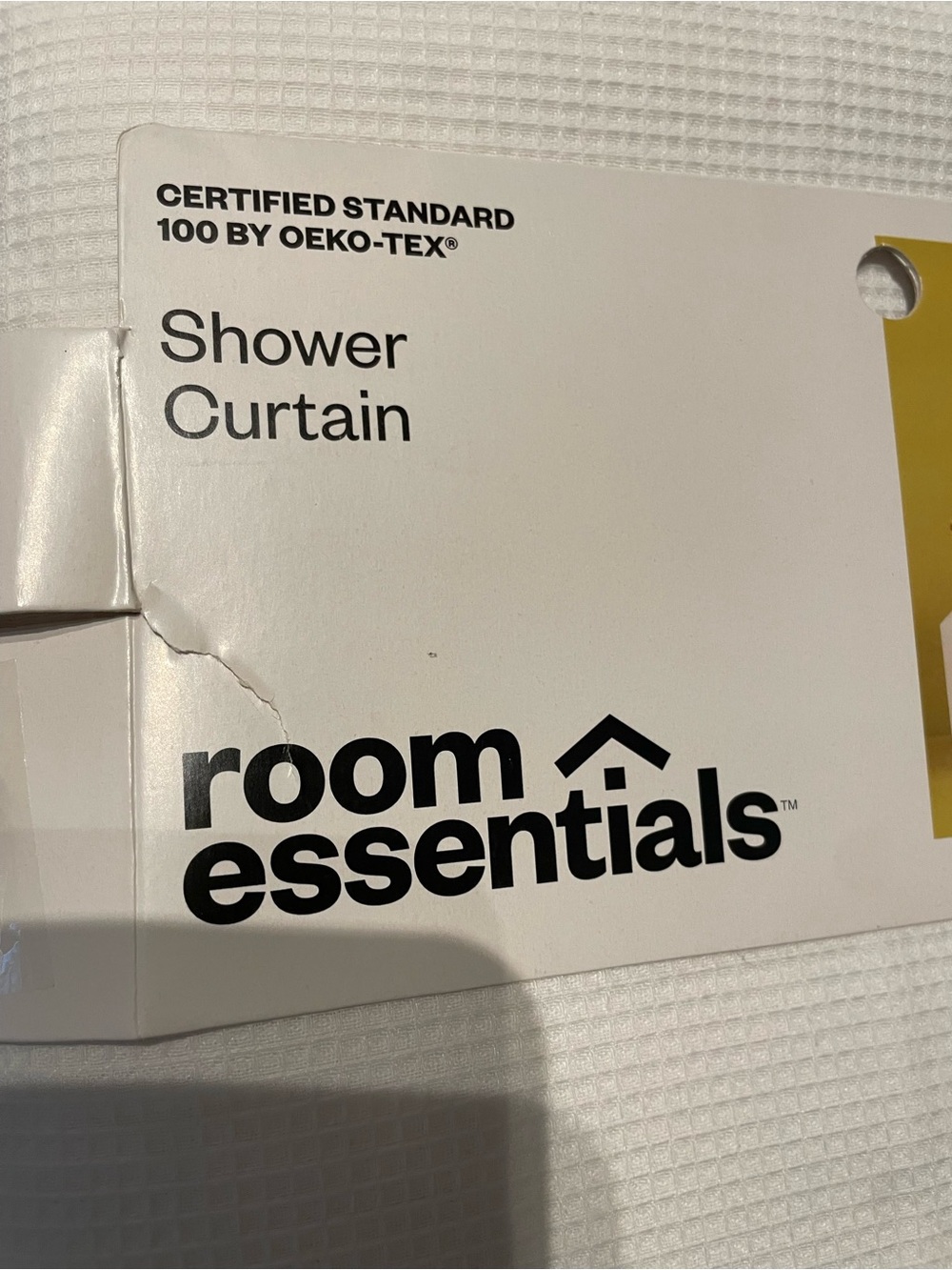 Room Essentials Waffle Weave Shower Curtain White New Opened - Picture 2 of 5